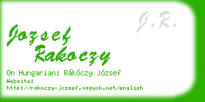 jozsef rakoczy business card